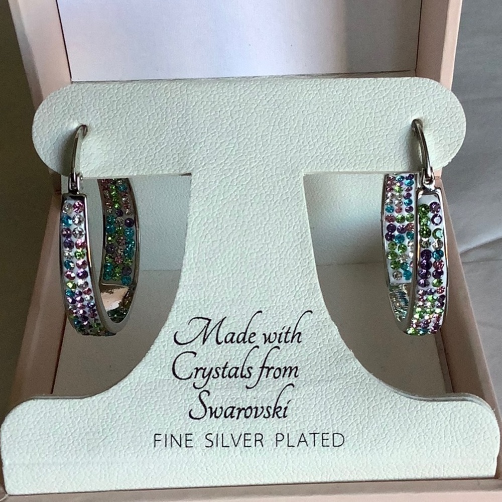SOFIA JAMES NEW YORK SWAROVSKI FINE SILVER EARRING